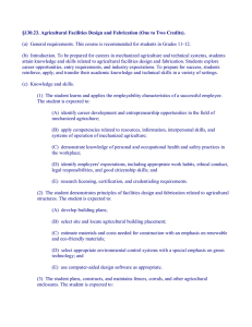 §130.23. Agricultural Facilities Design and Fabrication (One to Two