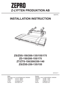 installation instruction z-lyften produktion ab - C