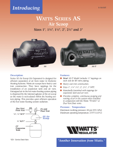 WATTS SERIES AS Air Scoop - Watts Water Technologies