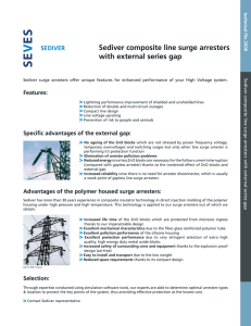Sediver composite line surge arresters with external series gap