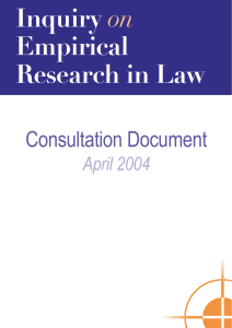 Inquiry on Empirical Research in Law