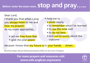 Exam Prayers: Find Peace and Focus Before Your Test