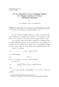 On an Application of the Averaging Method for Nonlinear Systems of