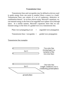 Transmission Lines Transmission lines and waveguides may be