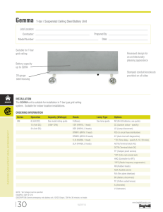 Gemma T-bar / Suspended Ceiling Steel Battery Unit