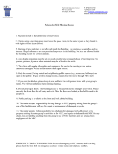 Policies for NEC meeting rooms