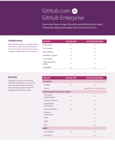 GitHub.com vs GitHub Enterprise
