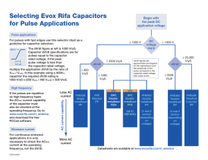Selecting Evox Rifa Capacitors for Pulse