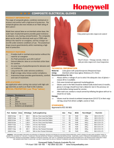 Composite Gloves Datasheet AUS