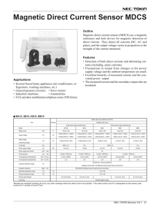 Magnetic Direct Current Sensor MDCS Datasheet