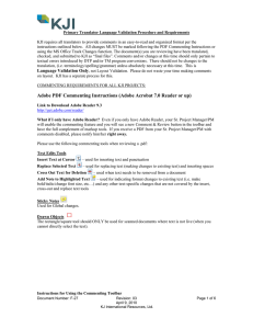 Adobe PDF Commenting Instructions (Adobe Acrobat 7.0 Reader or