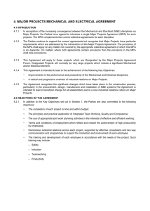 4. major projects mechanical and electrical agreement