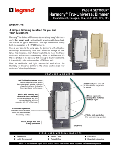 Harmony Tru-Universal Spec Sheet, SF20134