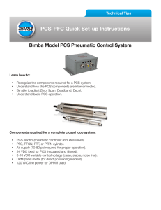 PCS-PFC Quick Set-up Instructions
