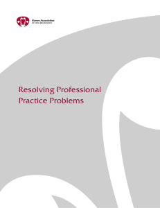 Resolving Professional Practice Problems
