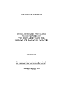 codes, standards and guides to be prepared by the regulatory body