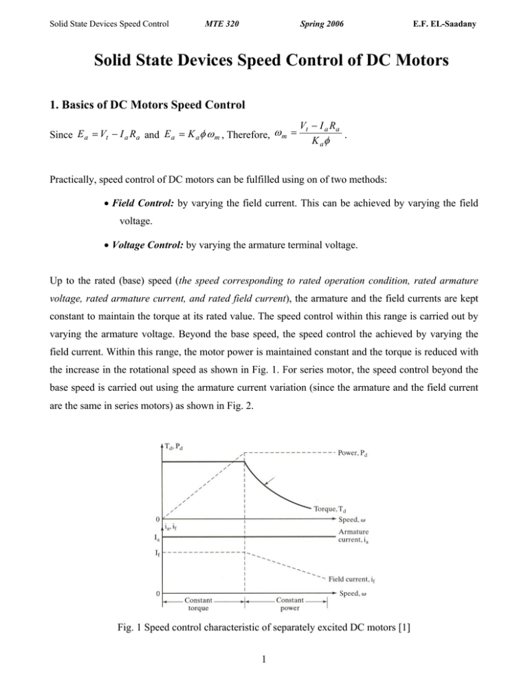 DC Motors Speed Control