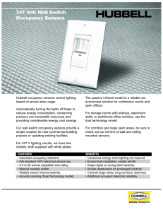 347 Volt Wall Switch Occupancy Sensors