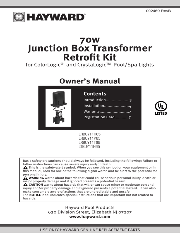 70w Junction Box Transformer Retrofit Kit