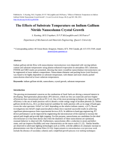 Microstructural Engineering of Indium Gallium Nitride Nano