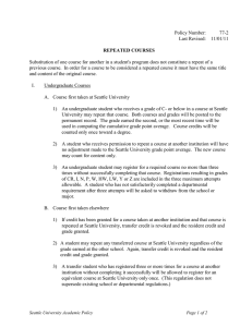 Repeated Courses - Seattle University