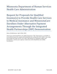 Request for Proposals (RFP) for Qualified Grantee(s)