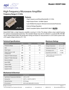 High Frequency Microwave Amplifier