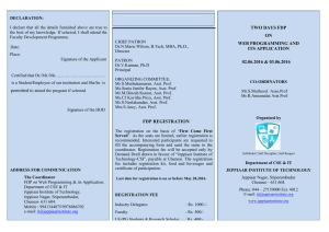 two days fdp on web programming and its application 02.06.2016