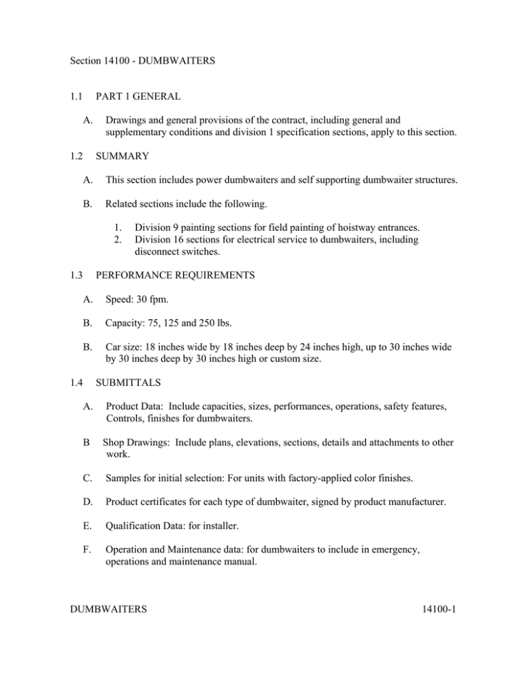 Architectural Specifications