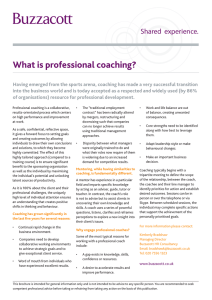 What is professional coaching?