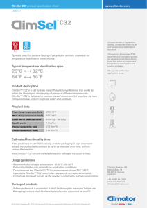 ClimSel C32 Product Specification Sheet | PCM Material