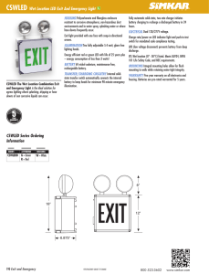 CSWLED Wet Location LED Exit And Emergency