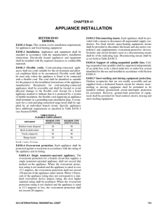appliance installation