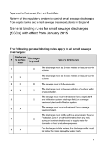 General binding rules for small sewage discharges (SSDs