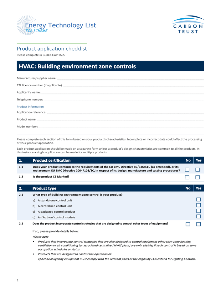 ECA709 HVAC Building environment zone controls