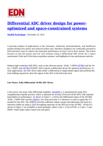 Differential ADC driver design for power- optimized and