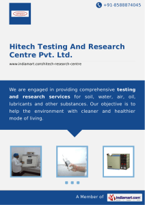 Hitech Testing And Research Centre Pvt. Ltd., New Delhi