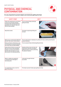 safe method: physical and chemical contamination