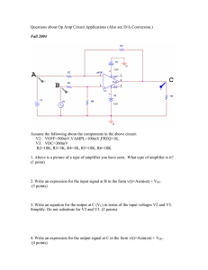 Questions about Op Amp Circuit Applications (Also see D/A