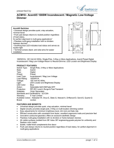 ACM10– Acenti® 1000W Incandescent / Magnetic Low