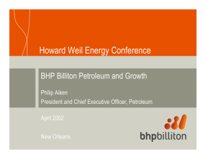 BHP Billiton Petroleum and Growth