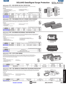 SOLAHD Data/Signal Surge Protection