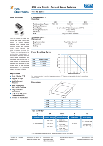 SMD Low Ohmic - Current Sense Resistors - Type TL Series