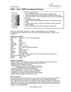 VZI06 – Vizia™ 600W Incandescent Dimmer