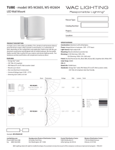 TUBE - model: WS-W2605, WS-W2604