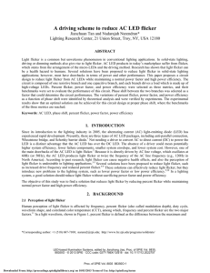 A driving scheme to reduce AC LED flicker