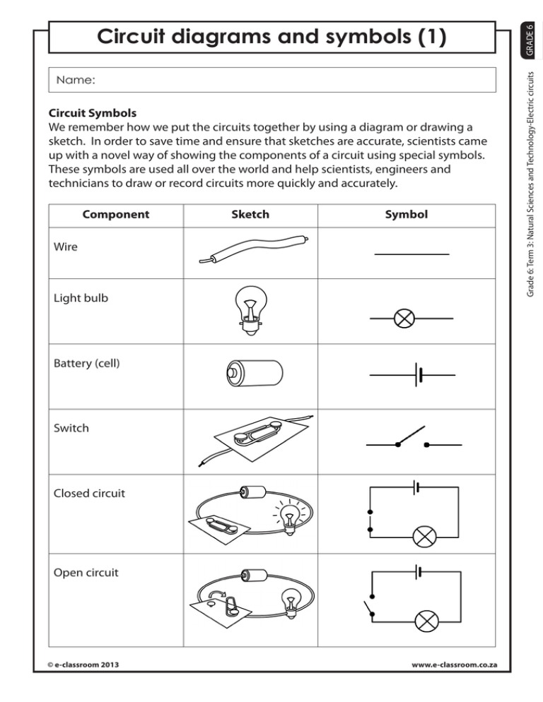 circuit diagrams and symbols 1 e