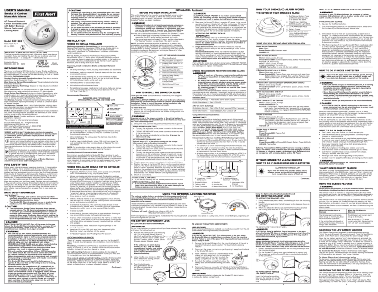 User`s Manual - BRK Electronics