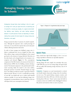 Managing Energy Costs in Schools Managing