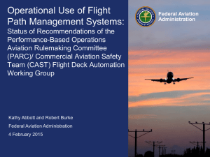 Status of Recommendations of the PARC / CAST Flight Deck